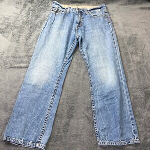 Ring of Fire Jeans 34x30 Blue Denim‎ Wide Leg Embroidered Back Pocket